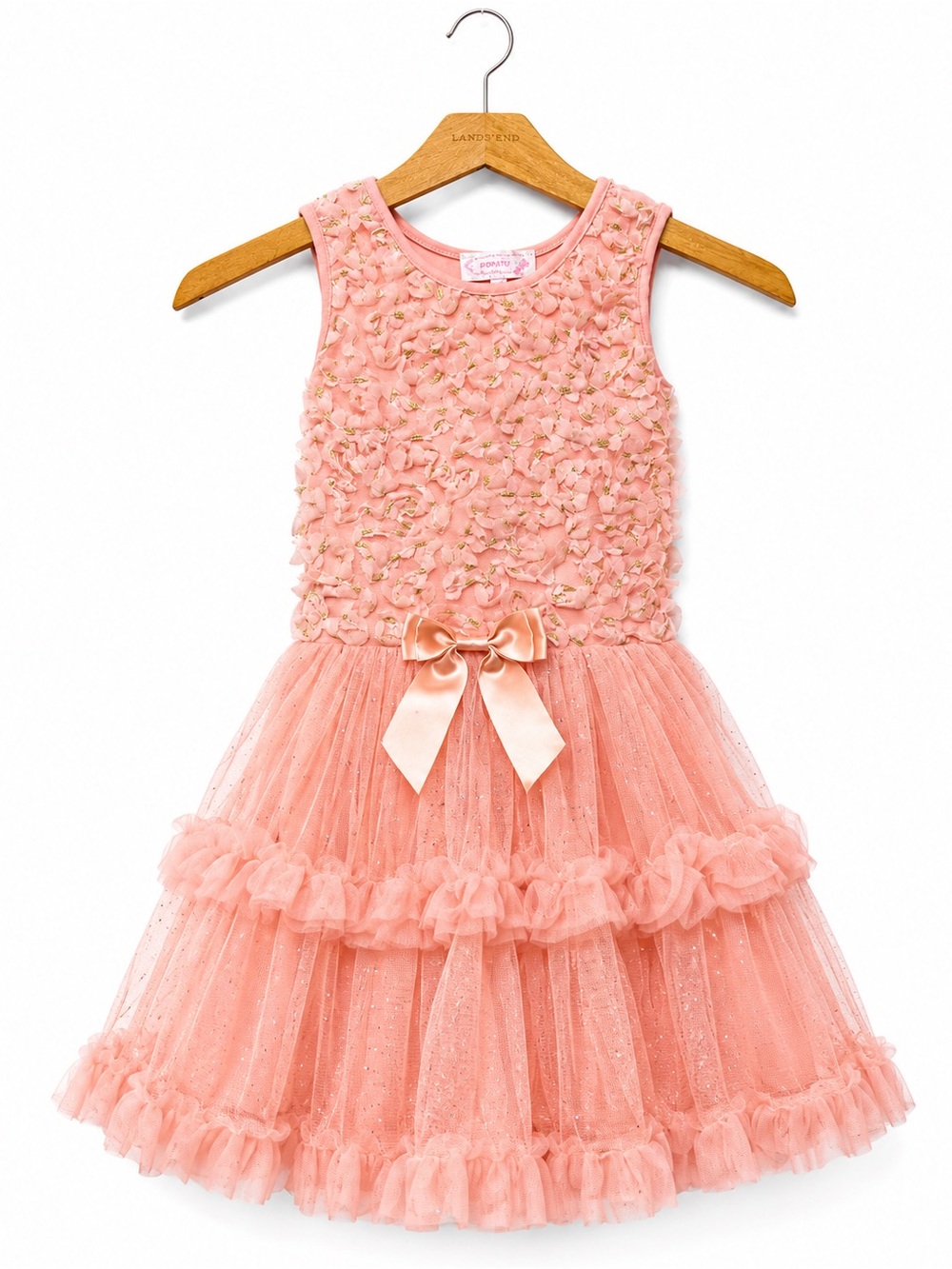 ✨ Beautiful Popatu Girls Dress ✨
Color: Coral Pink
Size: Large (6–7)
